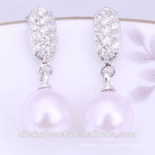 Wholesale fashionable pearl earrings design/latest design of pearl earrings
Rhodium plated jewelry is your good pick